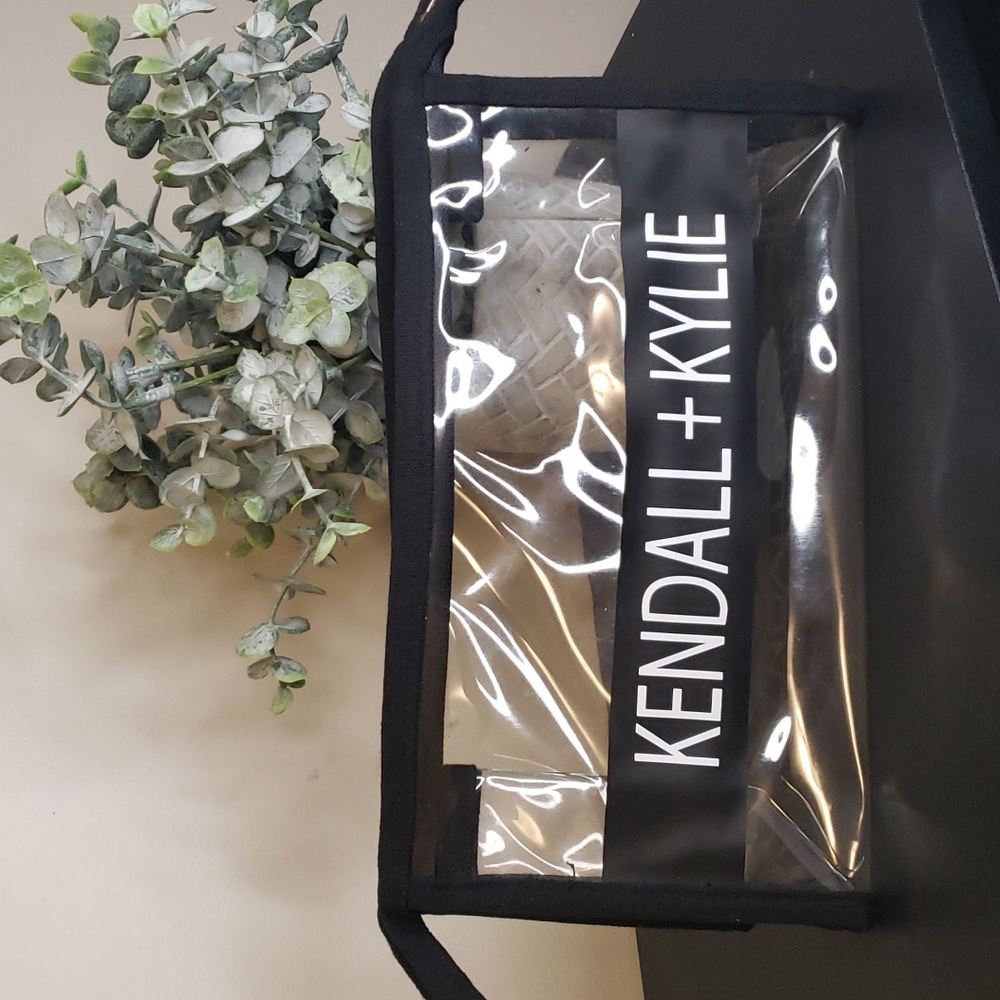 Kendall & Kylie Black Clear Makeup Bag *Nwot*
